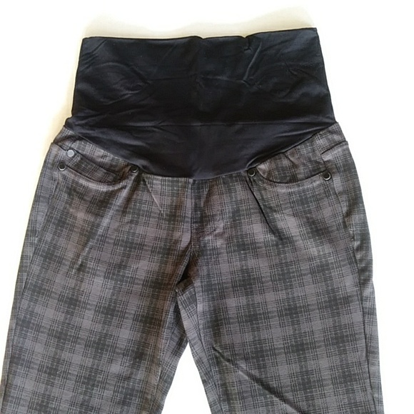 Liverpool Maternity Plaid Stitch Fix Legging 2 / 26 Black Gray - Picture 9 of 15